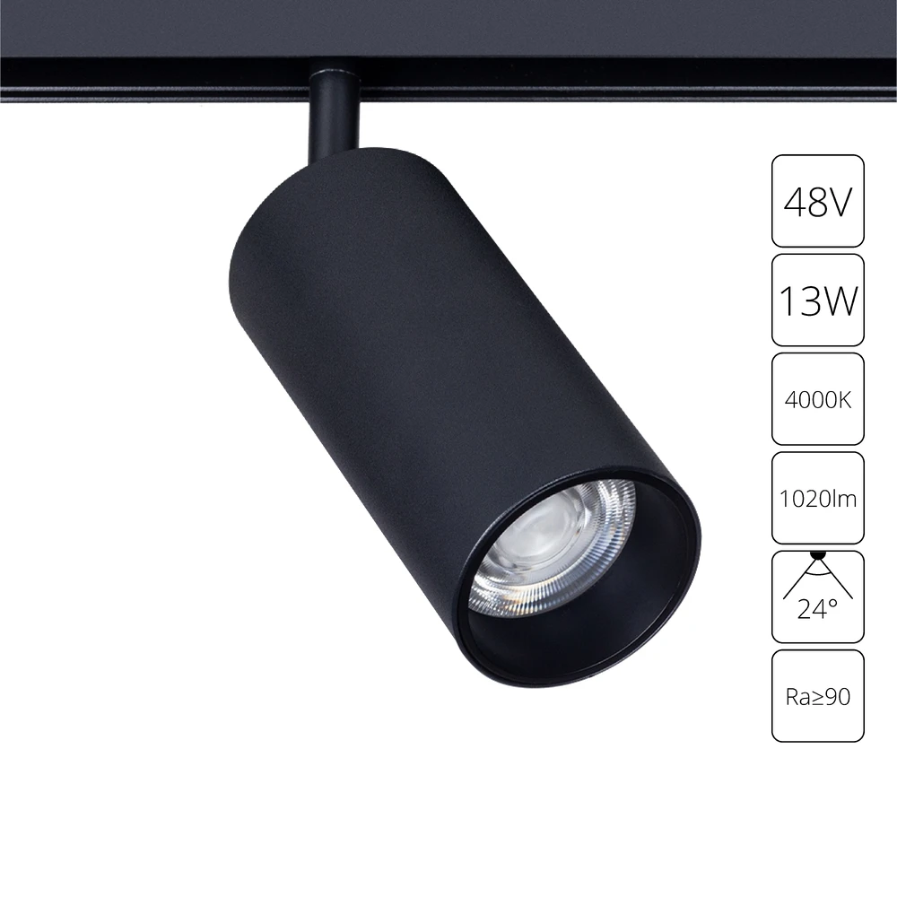 Магнитный трековый светильник Arte Lamp LINEA A4661PL-1BK — фото 1