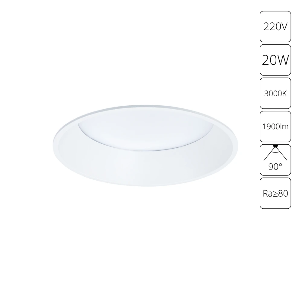 Точечный встраиваемый светильник Arte Lamp FRAME A7795PL-1WH — фото 1