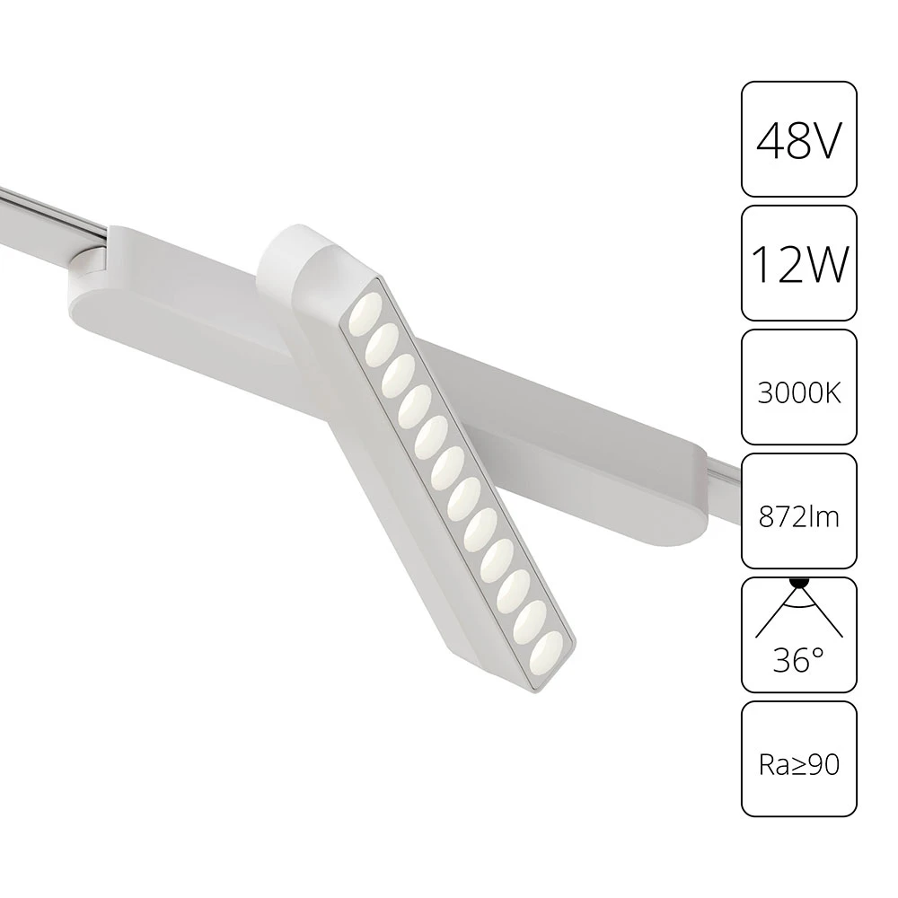 Магнитный трековый светильник Arte Lamp RAPID A1161PL-1WH — фото 1