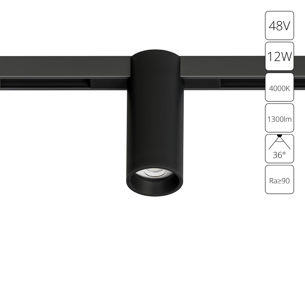 Магнитный трековый светильник Arte Lamp OPTIMA A7270PL-1BK — фото 1