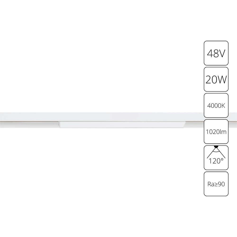 Магнитный трековый светильник Arte Lamp LINEA A4663PL-1WH — фото 1