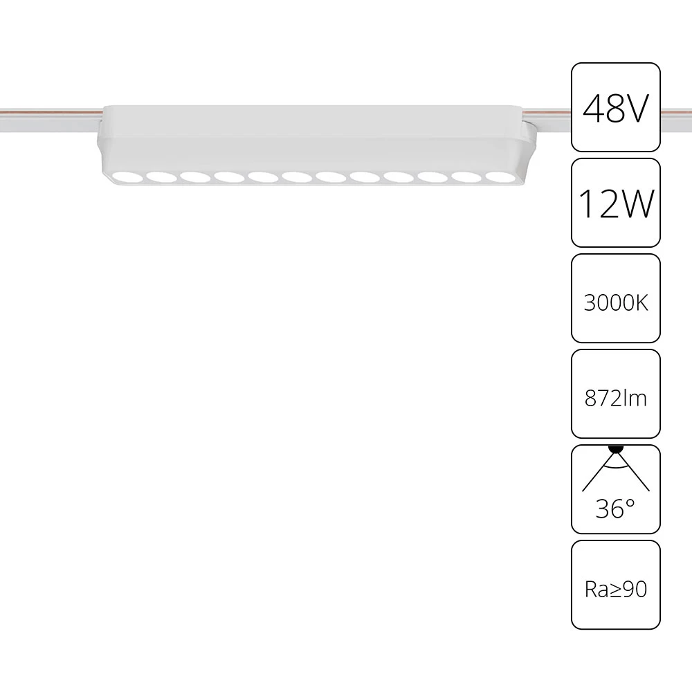 Магнитный трековый светильник Arte Lamp RAPID A1154PL-1WH — фото 1