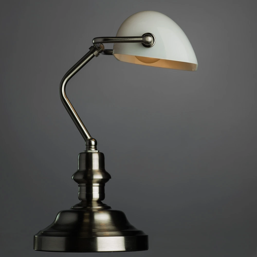 Кабинетная настольная лампа Arte Lamp BANKER A2491LT-1SS — фото 2
